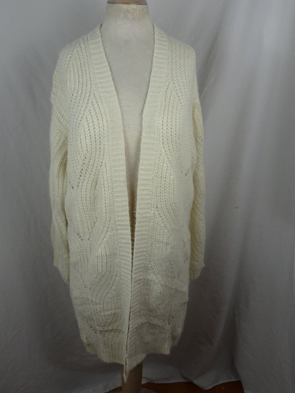 Miss Me Women Ivory White Cardigan Sweater Size S